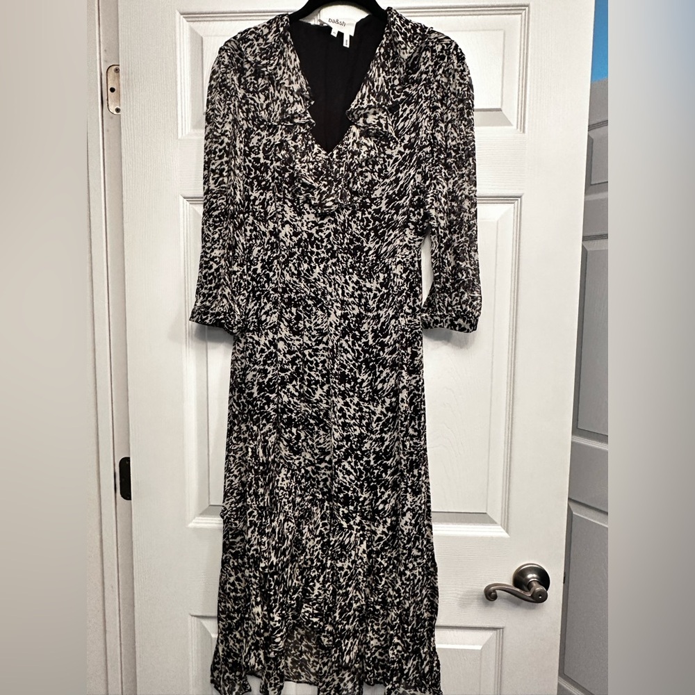 Elegant ba&sh Black and White Women's Dress